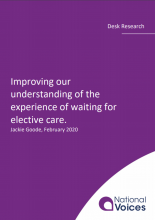 Improving our understanding of the experience of waiting for elective care